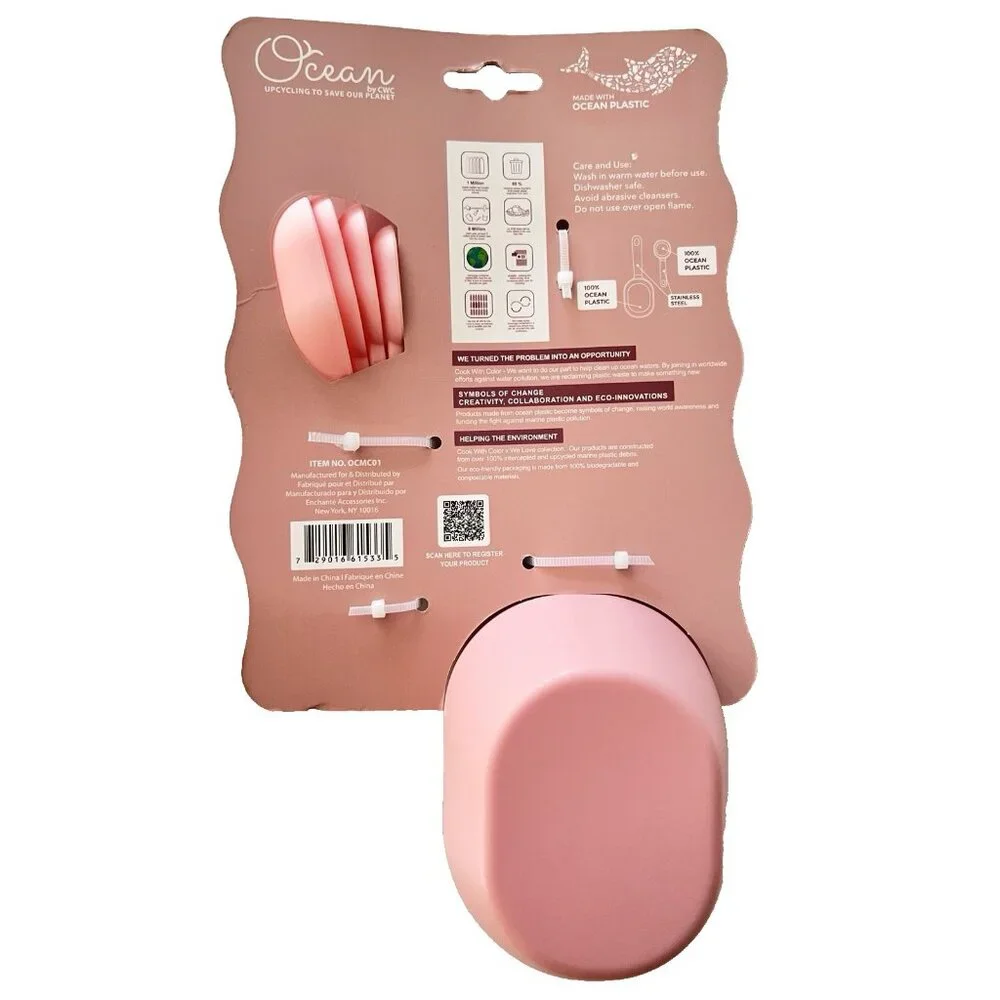 Ocean 12 Piece Measuring Spoons & Cups Upcycled Ocean Plastic Palm Beach Pink